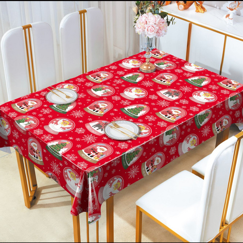 Wholesale pvc vinyl table cover tablecloth christmas table cover