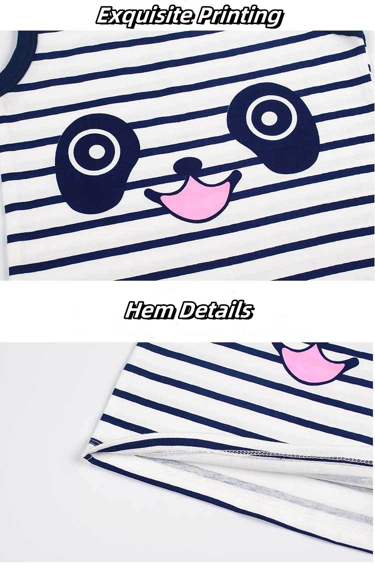 Baby Kids Boys Girls Clothing Sets Sleeveless T-shirt Clothes Suit Cute Cartoon Print Top Vest Shorts Pants Set