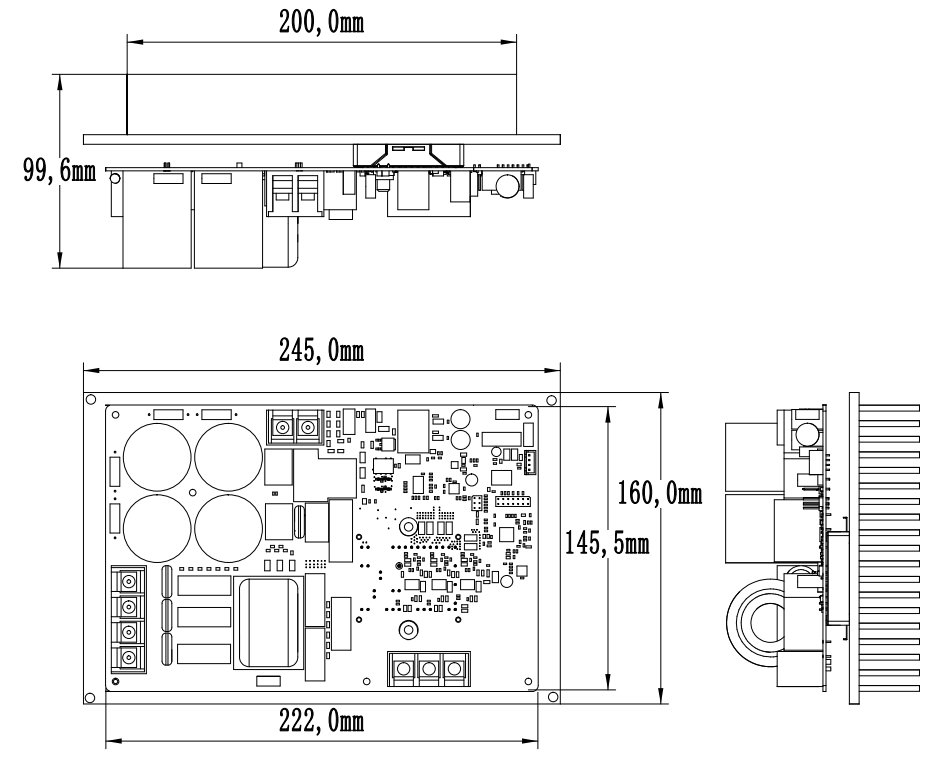 YLD-EC197-4.5KW-38 Fan Drive Controller inverter driver controller Printed Circuit Board