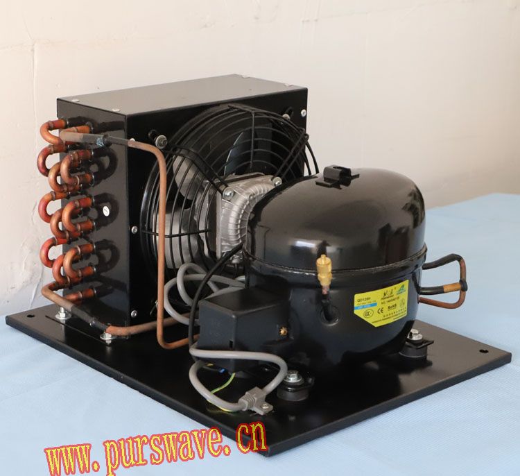 QD128HC Compressor condensing units 220V R134a LBP compressor and condenser for refrigerator fridge chest freezer