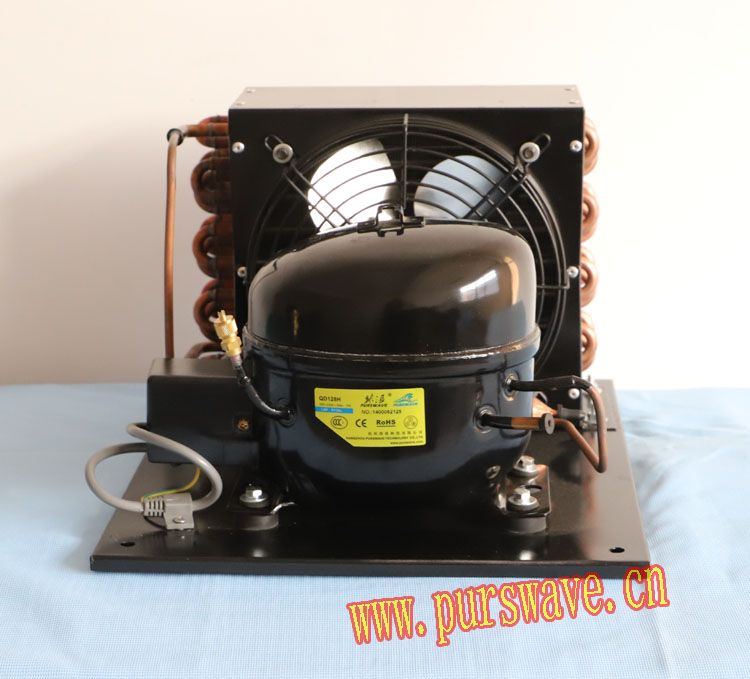 QD128HC Compressor condensing units 220V R134a LBP compressor and condenser for refrigerator fridge chest freezer