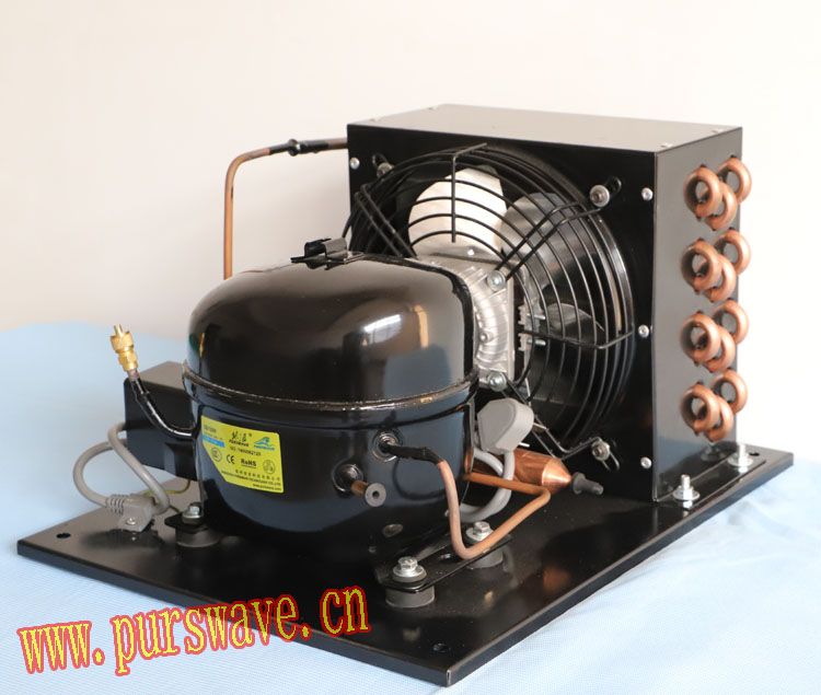 QD128HC Compressor condensing units 220V R134a LBP compressor and condenser for refrigerator fridge chest freezer