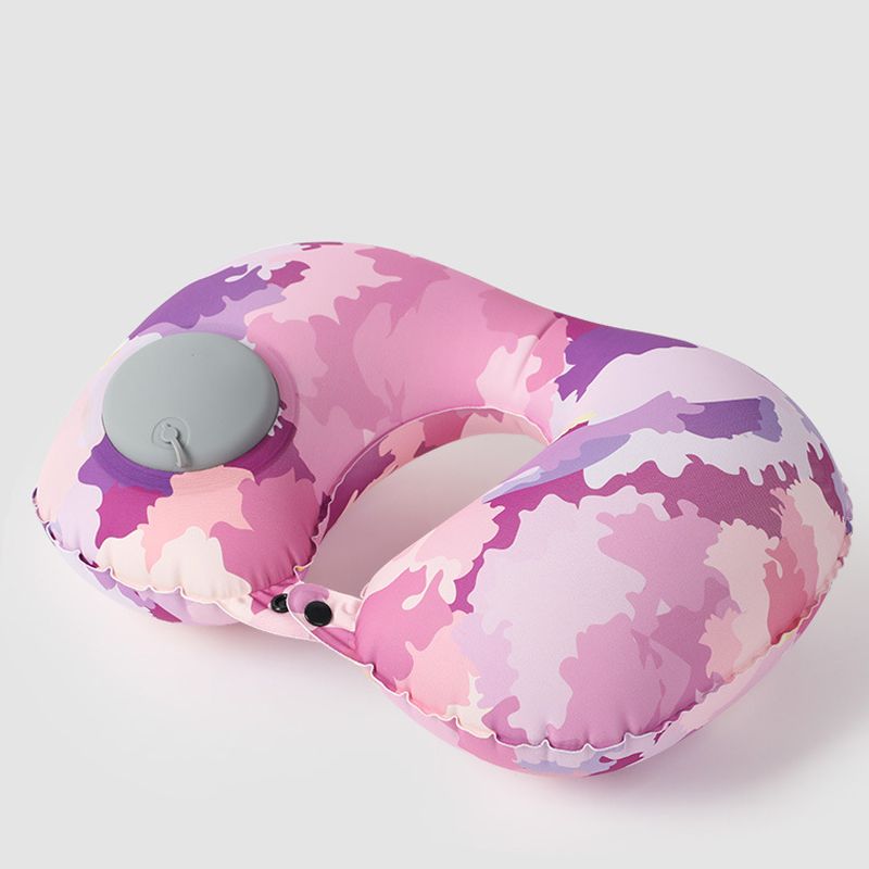 Cool Feeling Press Inflatable Camouflage U-Shaped Pillow Travel Portable Storable