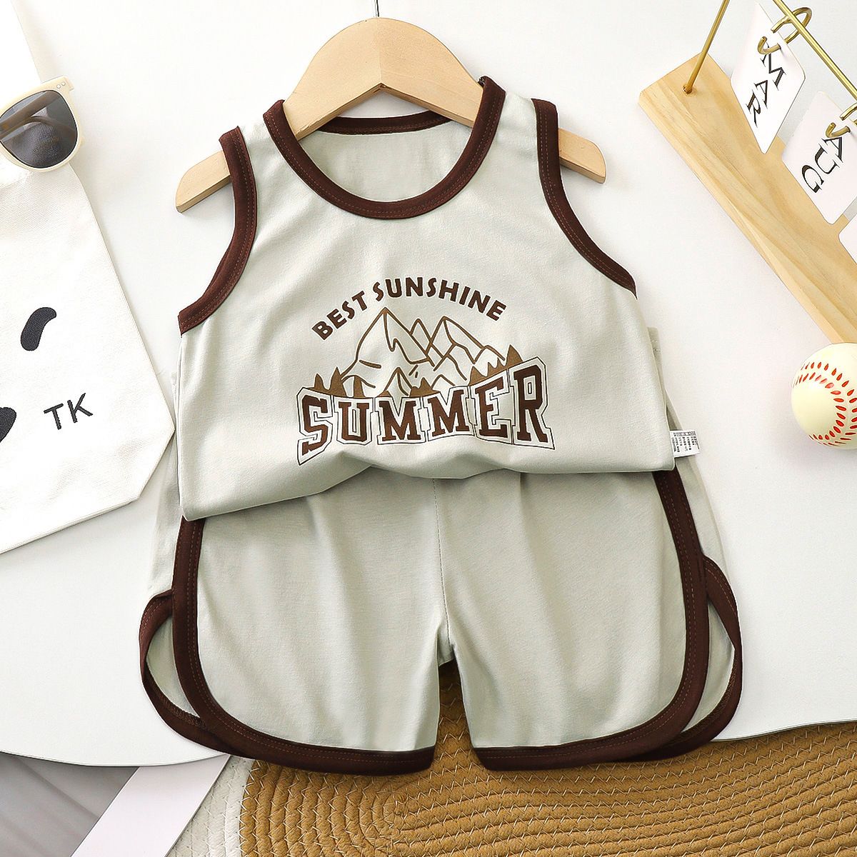 2Pcs Casual Newborn Baby Boy T Shirt Tops Vest Shorts Pants Summer Outfits Clothes