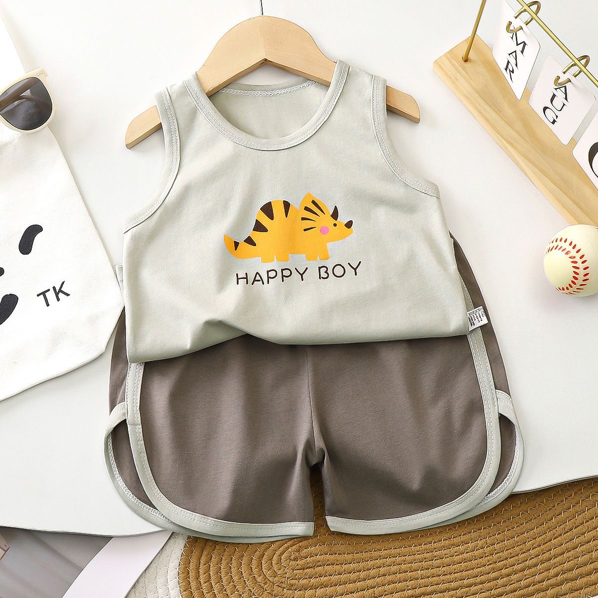 2Pcs Casual Newborn Baby Boy T Shirt Tops Vest Shorts Pants Summer Outfits Clothes