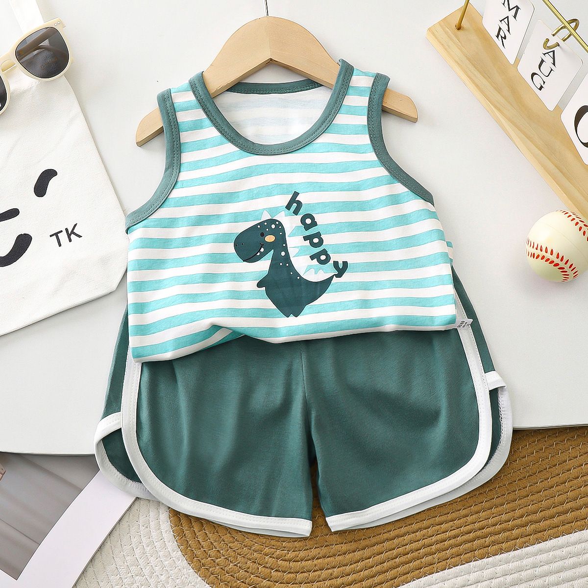 2Pcs Casual Newborn Baby Boy T Shirt Tops Vest Shorts Pants Summer Outfits Clothes