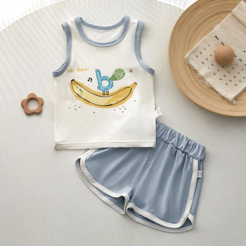 Direct Sales 2024 Summer Baby Child Boys' Girl Kid's Clothing Vest Sleeveless Pure Cotton White T-shirt Bottoming Shirt