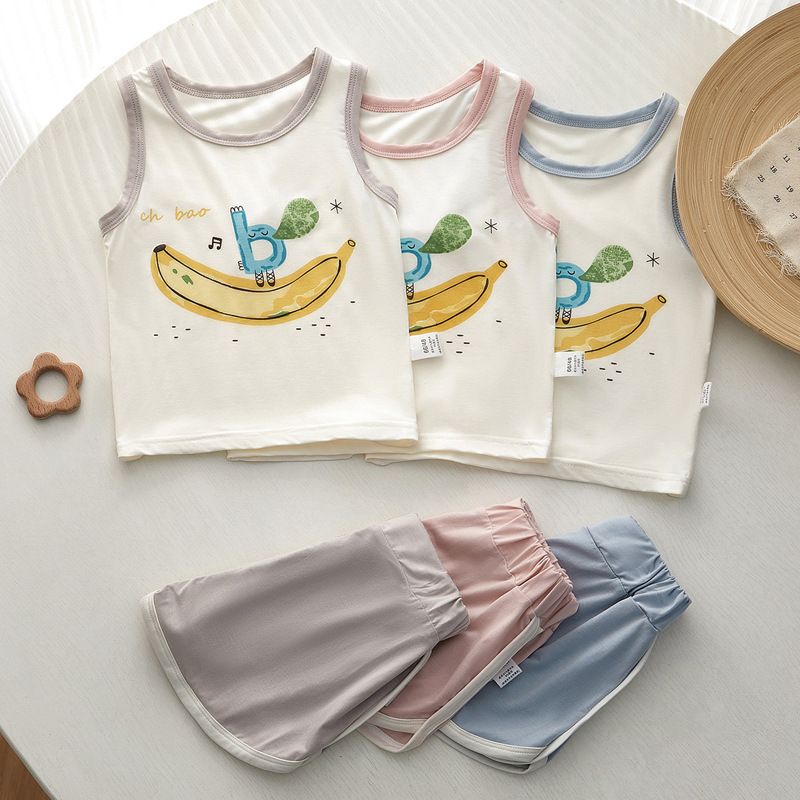 Direct Sales 2024 Summer Baby Child Boys' Girl Kid's Clothing Vest Sleeveless Pure Cotton White T-shirt Bottoming Shirt