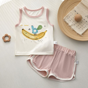 Direct Sales 2024 Summer Baby Child Boys' Girl Kid's Clothing Vest Sleeveless Pure Cotton White T-shirt Bottoming Shirt