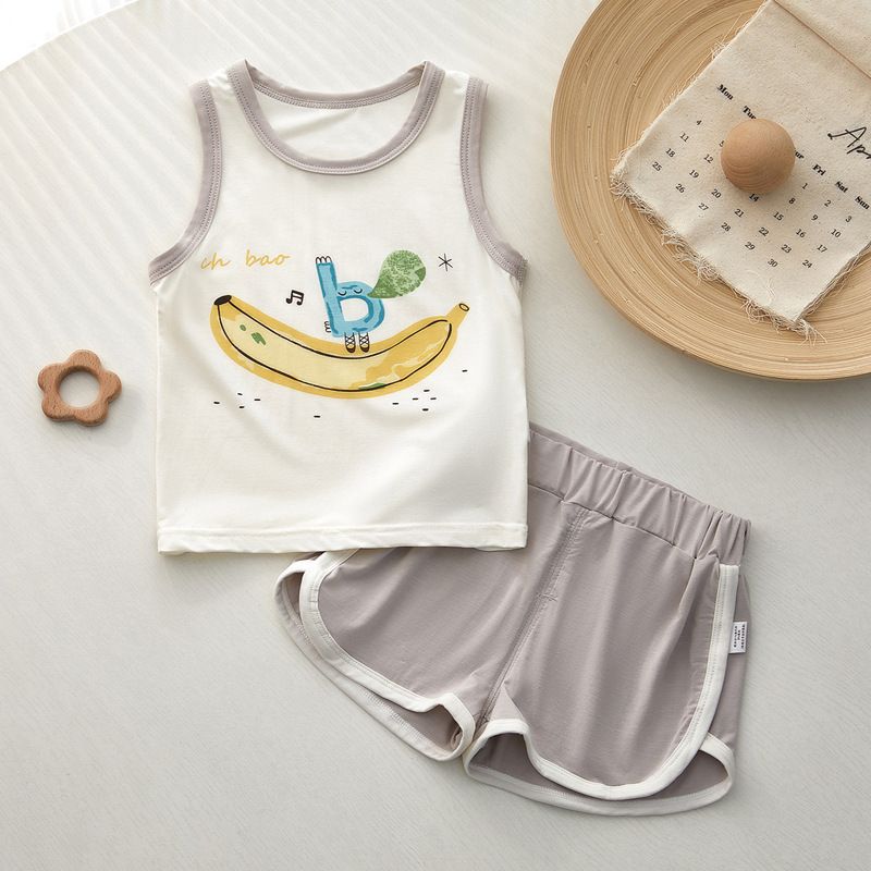 Direct Sales 2024 Summer Baby Child Boys' Girl Kid's Clothing Vest Sleeveless Pure Cotton White T-shirt Bottoming Shirt