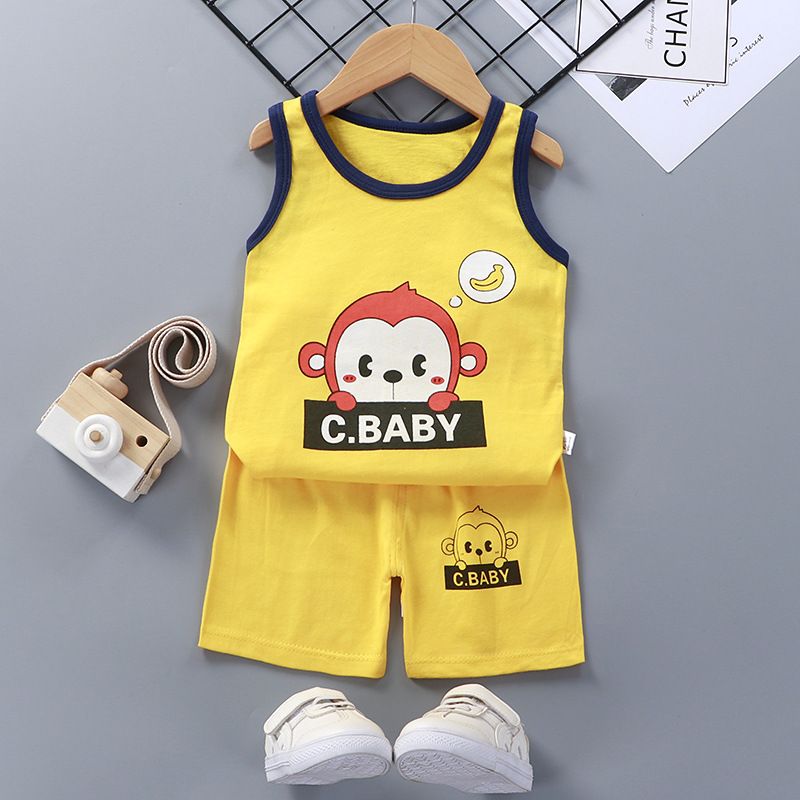 Baby Kids Boys Girls Sports Jersey Clothing Sets Red Sleeveless Top Vest and Shorts Children Basketball Clothes Sets