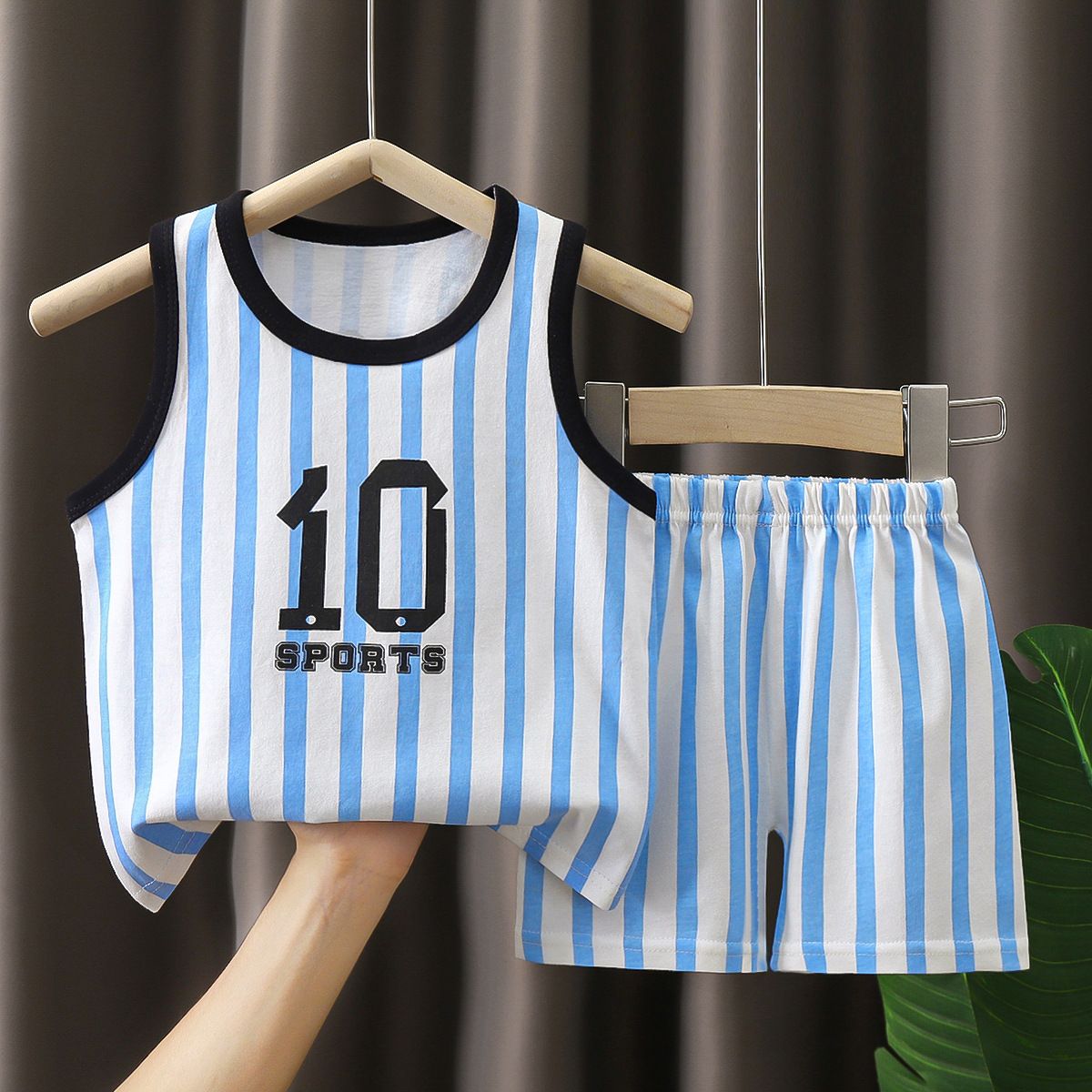 Baby Kids Boys Girls Sports Jersey Clothing Sets Red Sleeveless Top Vest and Shorts Children Basketball Clothes Sets