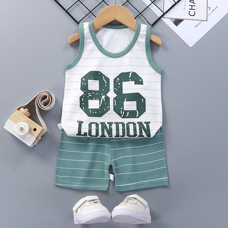 Baby Kids Boys Girls Sports Jersey Clothing Sets Red Sleeveless Top Vest and Shorts Children Basketball Clothes Sets