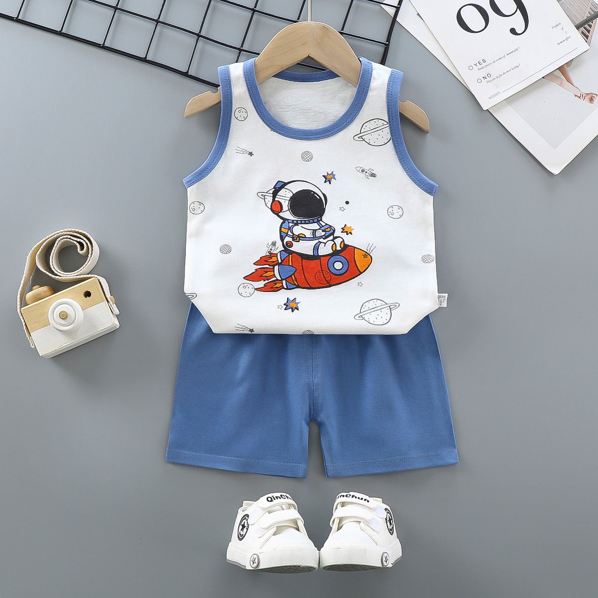 Baby Kids Boys Girls Sports Jersey Clothing Sets Red Sleeveless Top Vest and Shorts Children Basketball Clothes Sets