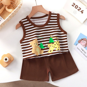 Toddler Baby Kids Boys Clothing Sets Breathe and Thin Vest T-shirts Shorts 2 Pieces/set Children Sporting Jersey Suit