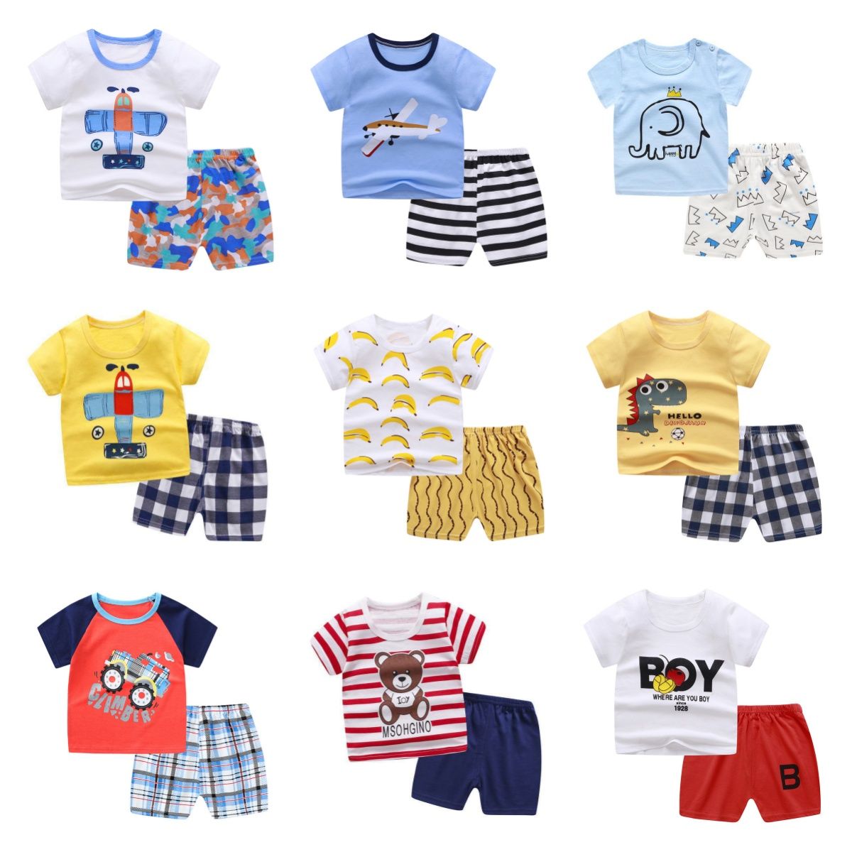 Toddler Kids Baby Boy Clothes T Shirt Tops Shorts Pants Summer 2PCS Outfits Set