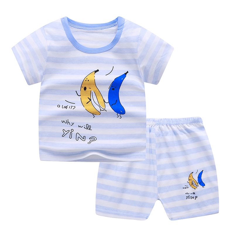 Custom Kids Infant Baby Boys Girls Clothes Summer Cartoon t Shirt+Shorts Outfits & Set