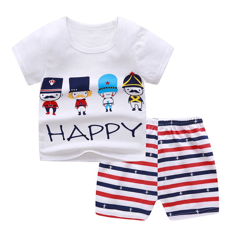 Kids Clothing Suppliers China Toddler Baby Boys Summer Clothes Set Short Sleeve T-shirt Shorts Casual Outfits