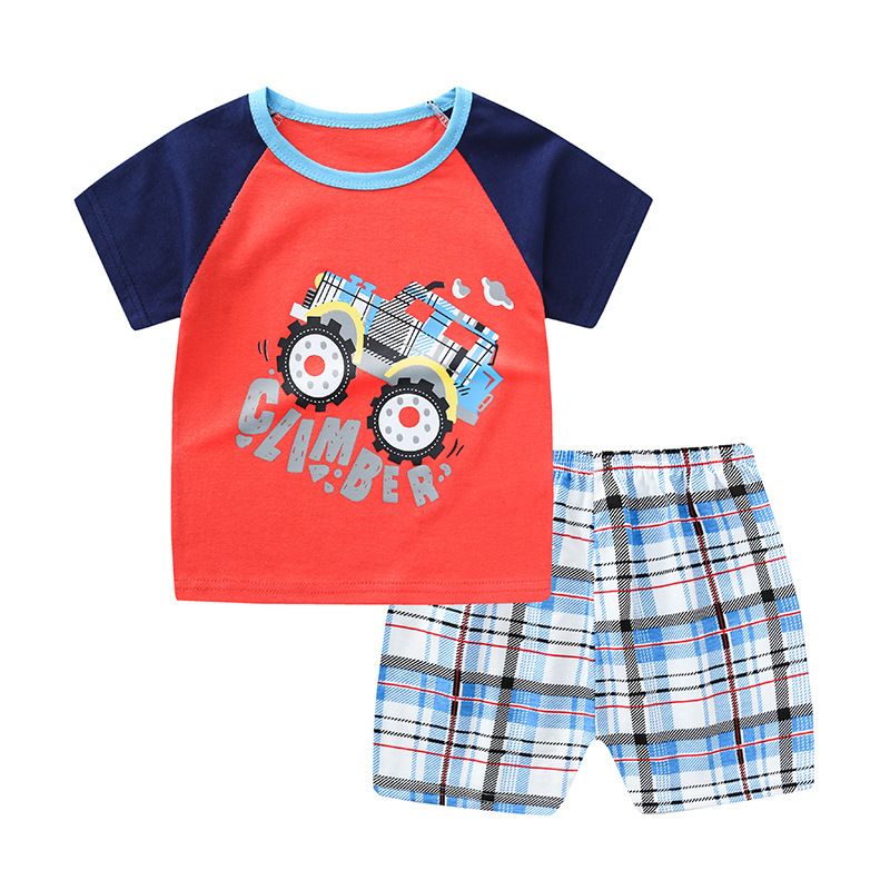 Kids Clothing Suppliers China Toddler Baby Boys Summer Clothes Set Short Sleeve T-shirt Shorts Casual Outfits