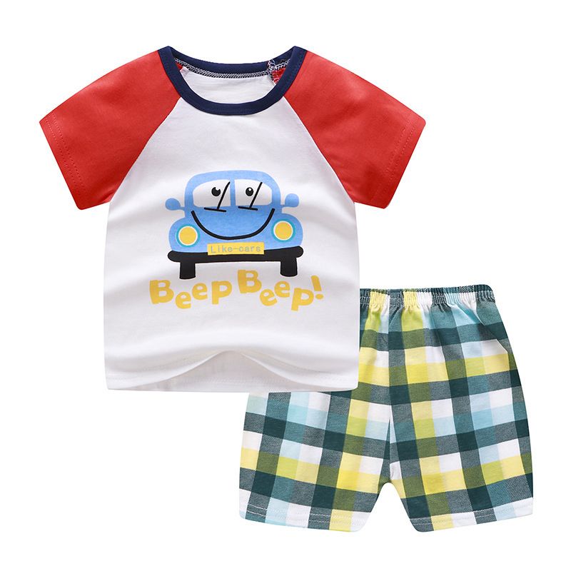 Kids Clothing Suppliers China Toddler Baby Boys Summer Clothes Set Short Sleeve T-shirt Shorts Casual Outfits