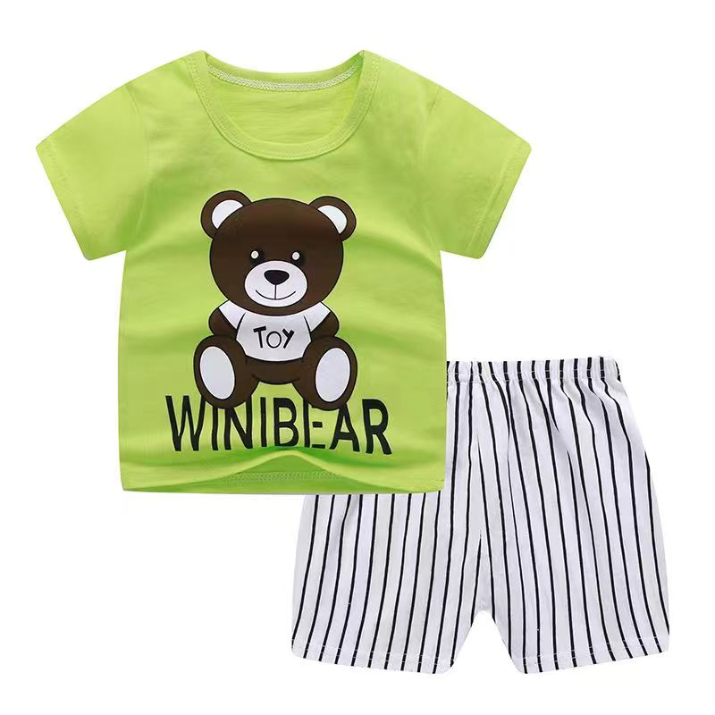 Kids Clothing Suppliers China Toddler Baby Boys Summer Clothes Set Short Sleeve T-shirt Shorts Casual Outfits