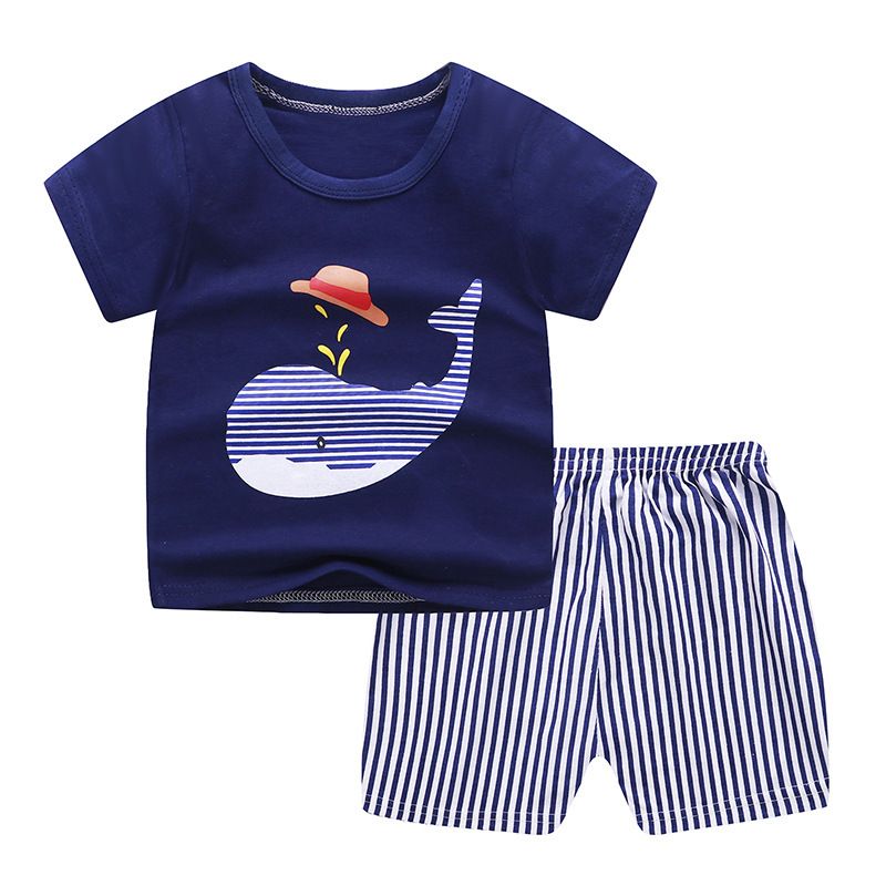 2pcs Toddler Baby Kids Boys Clothes Outfits Sets Infant Boy Summer T-Shirt Short