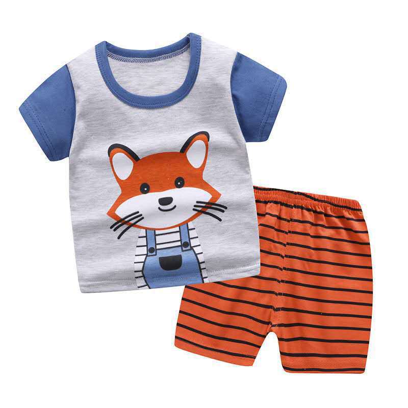 2pcs Toddler Baby Kids Boys Clothes Outfits Sets Infant Boy Summer T-Shirt Short