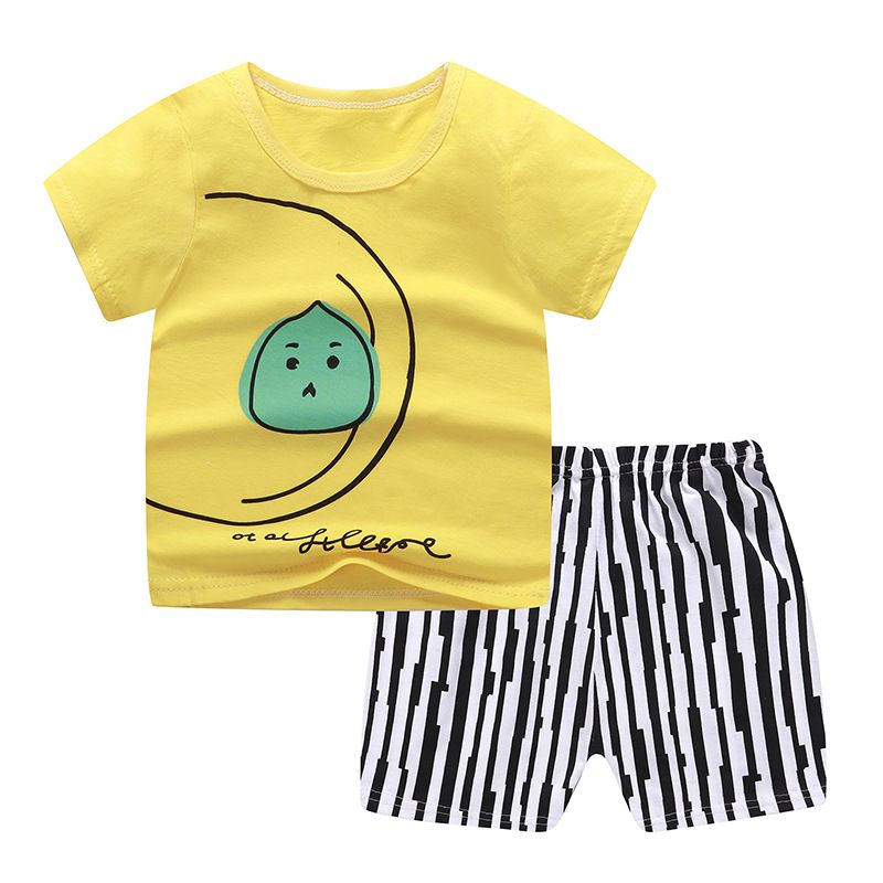 Toddler Baby Boy Summer Clothes Short Sleeve Tops T-Shirt Shorts Pants 2PCS Outfits Set