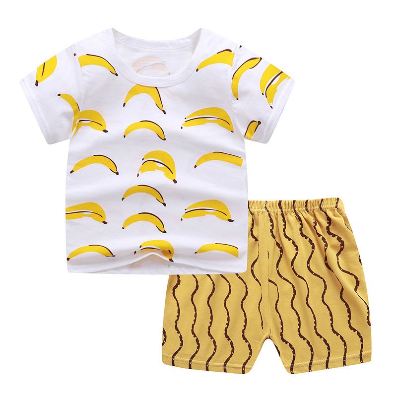 Toddler Baby Boy Summer Clothes Short Sleeve Tops T-Shirt Shorts Pants 2PCS Outfits Set