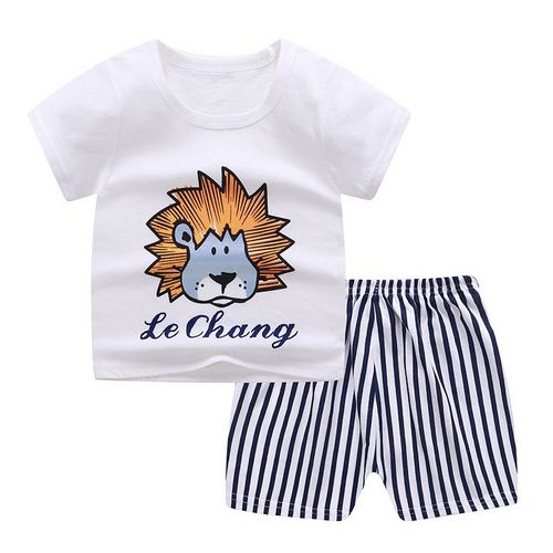 Toddler Baby Boy Summer Clothes Short Sleeve Tops T-Shirt Shorts Pants 2PCS Outfits Set