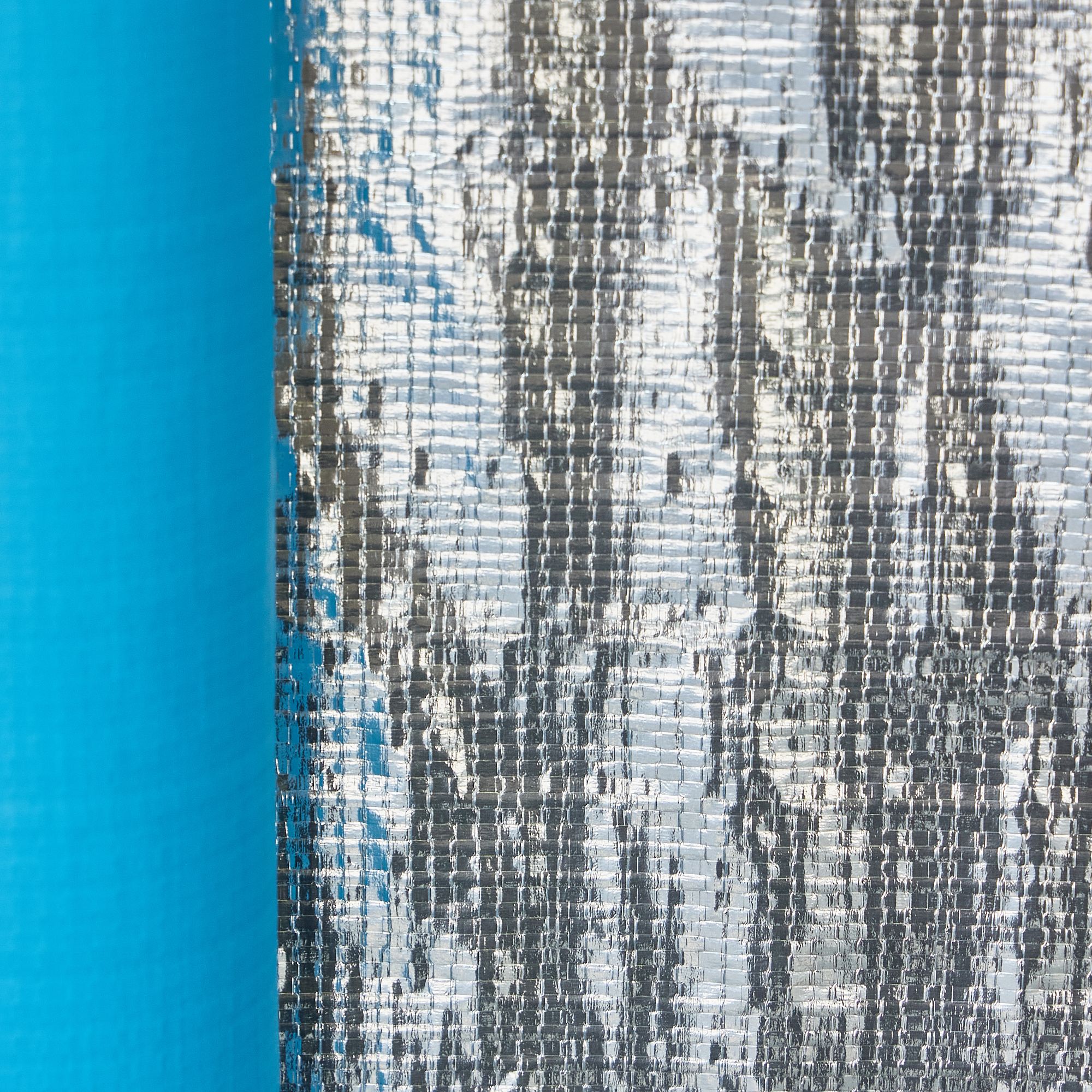 Blue woven fabric and Aluminum foil sharking