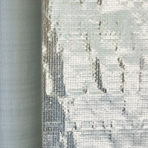 Gray woven fabric and Aluminum foil sharking