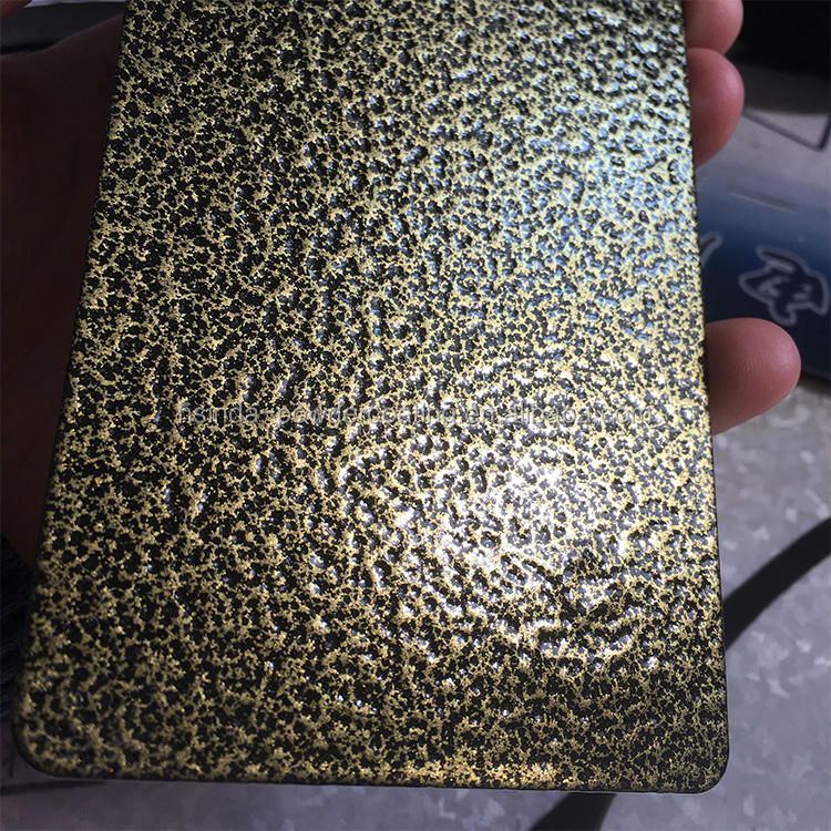 Gold Hammer Texture Wrinkle Rough Finish Polyester Electrostatic Spray Application Metal Powder Coating