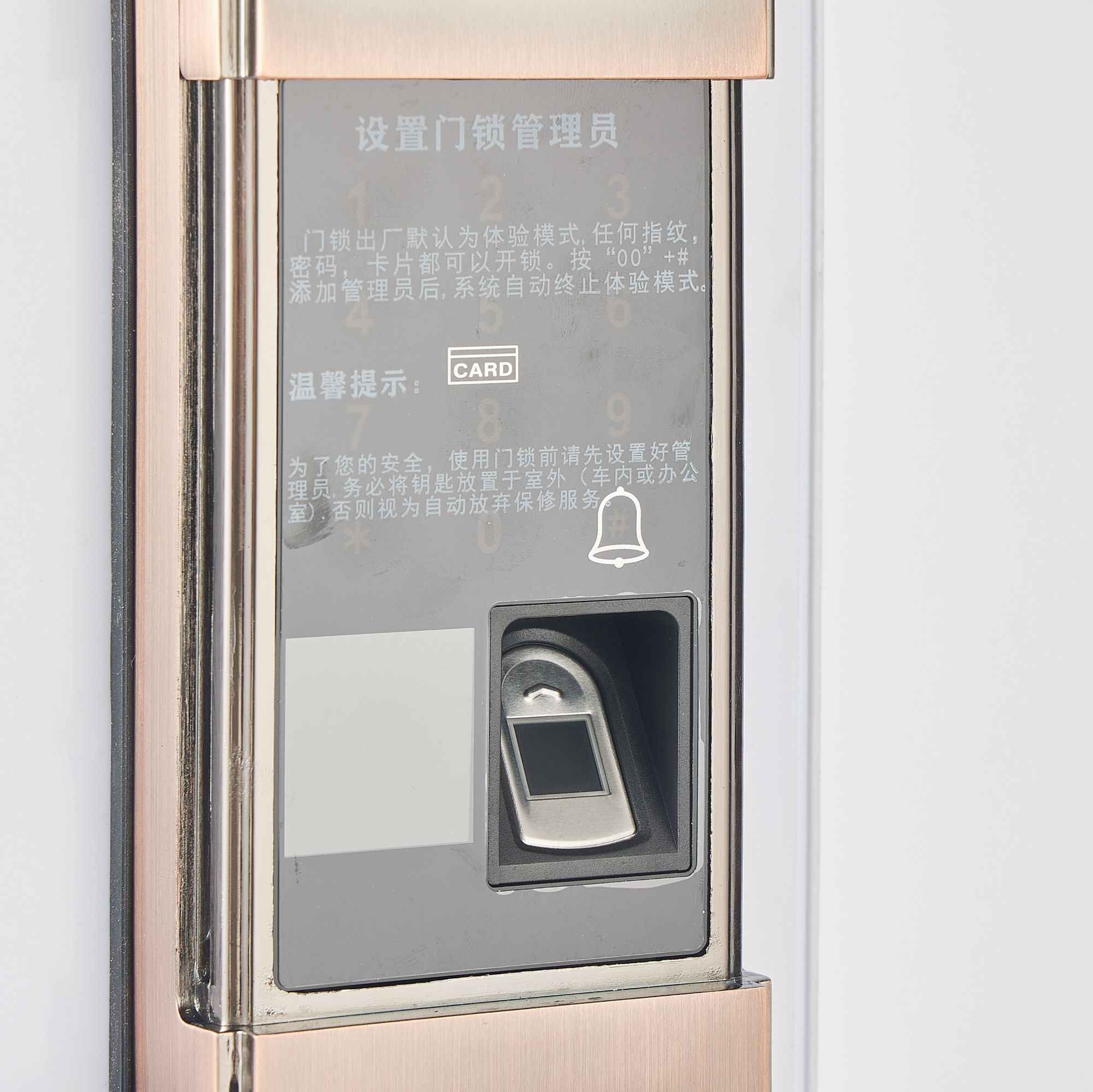 Waterproof Outdoor Biometric Fingerprint Doorlock Handle Glass Zinc Sliding Door WiFi Smart door locks