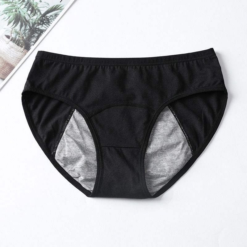 Thin Breathable 3 Layer Cotton Low Waist Panties Period Leak Proof Menstrual Panties Women Ladies Panty