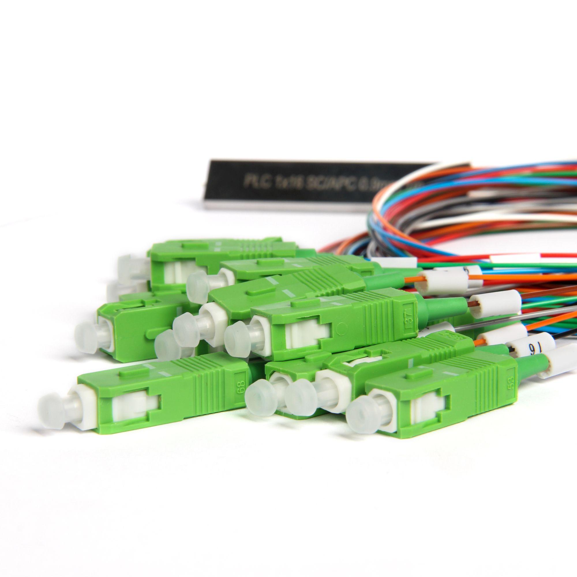 FTTH Mini Type 1x16 1x8 SC/APC Fiber Optical Plc Splitter For Fiber Distribution Box