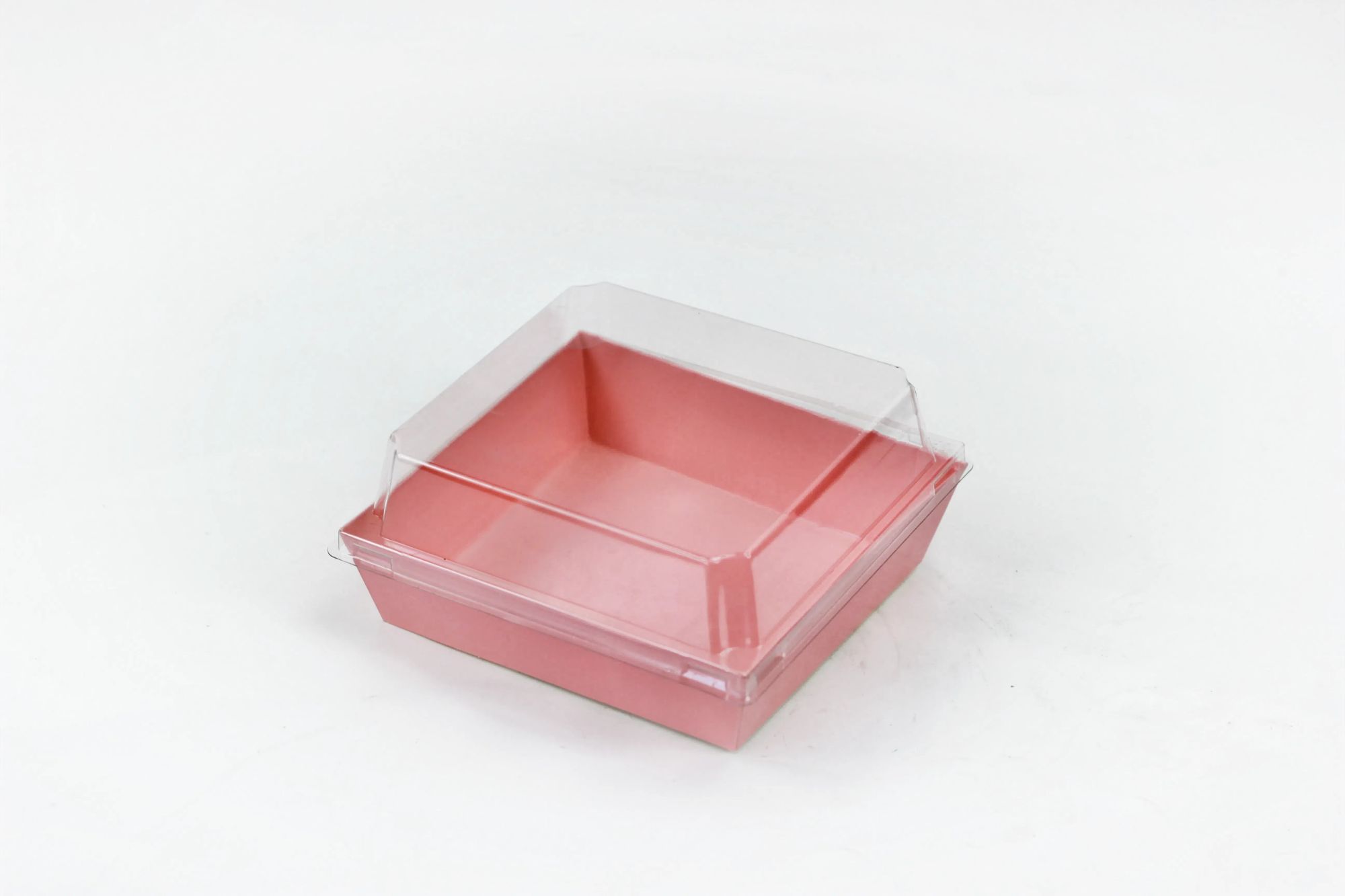 Free Sample Pink Sandwich Cookies Donuts Food Container Square Sweet Box for Bakery