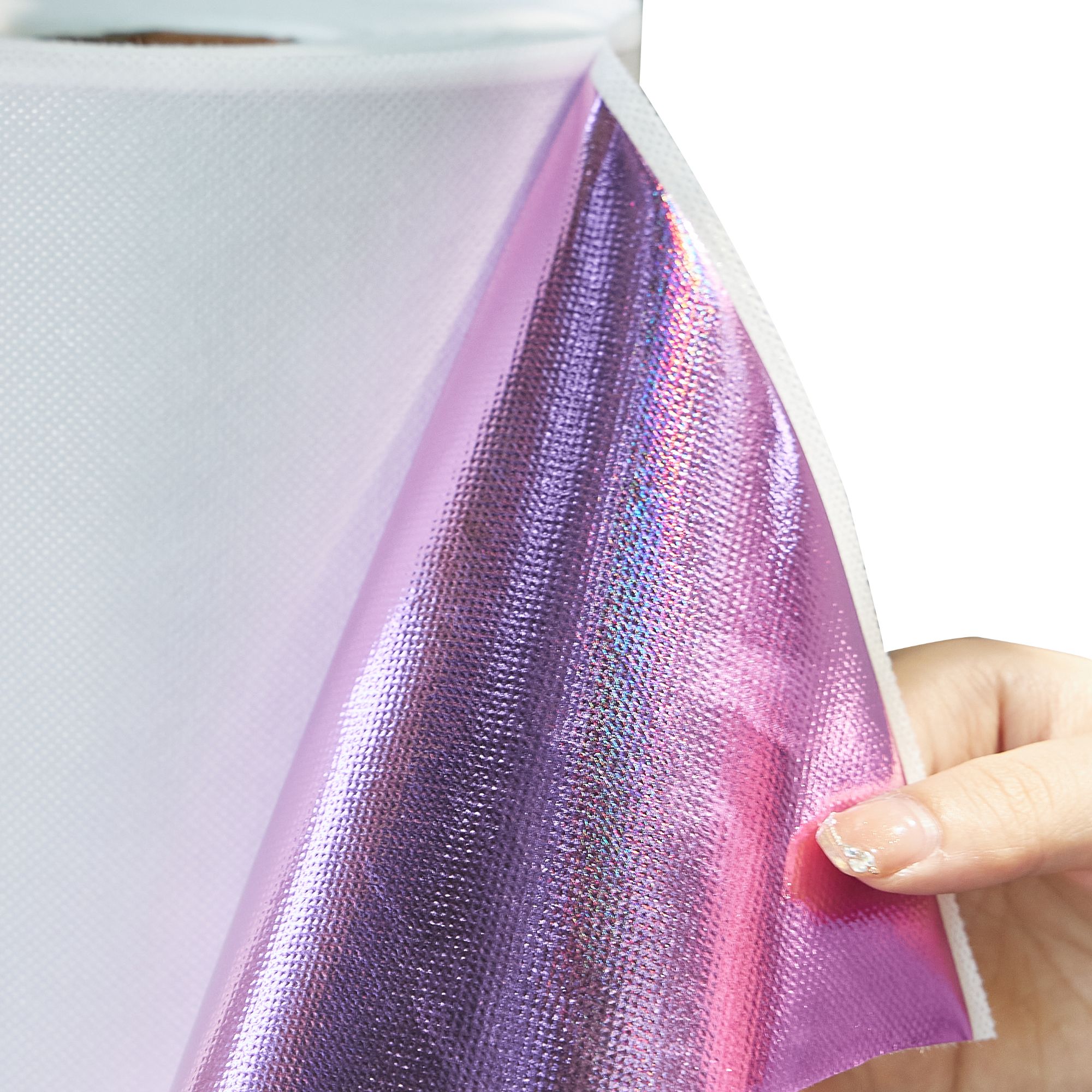 Purple Laminated Non Woven Fabric roll