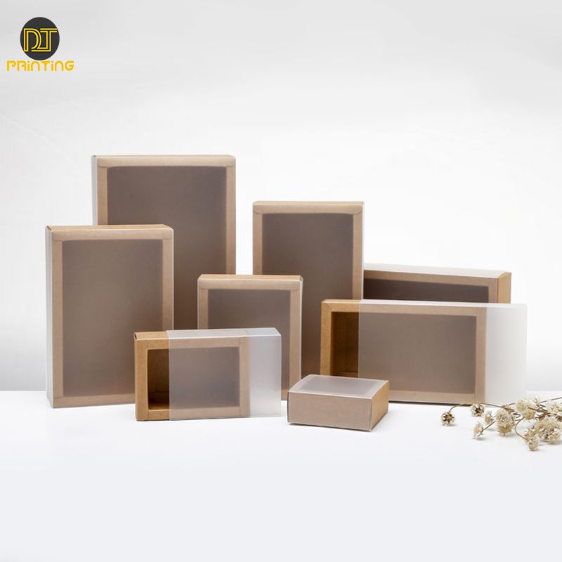 Customized kraft paper boxes Recycled Sock paper box packaging Prime Branded Packing gift Sliding Drawer Box