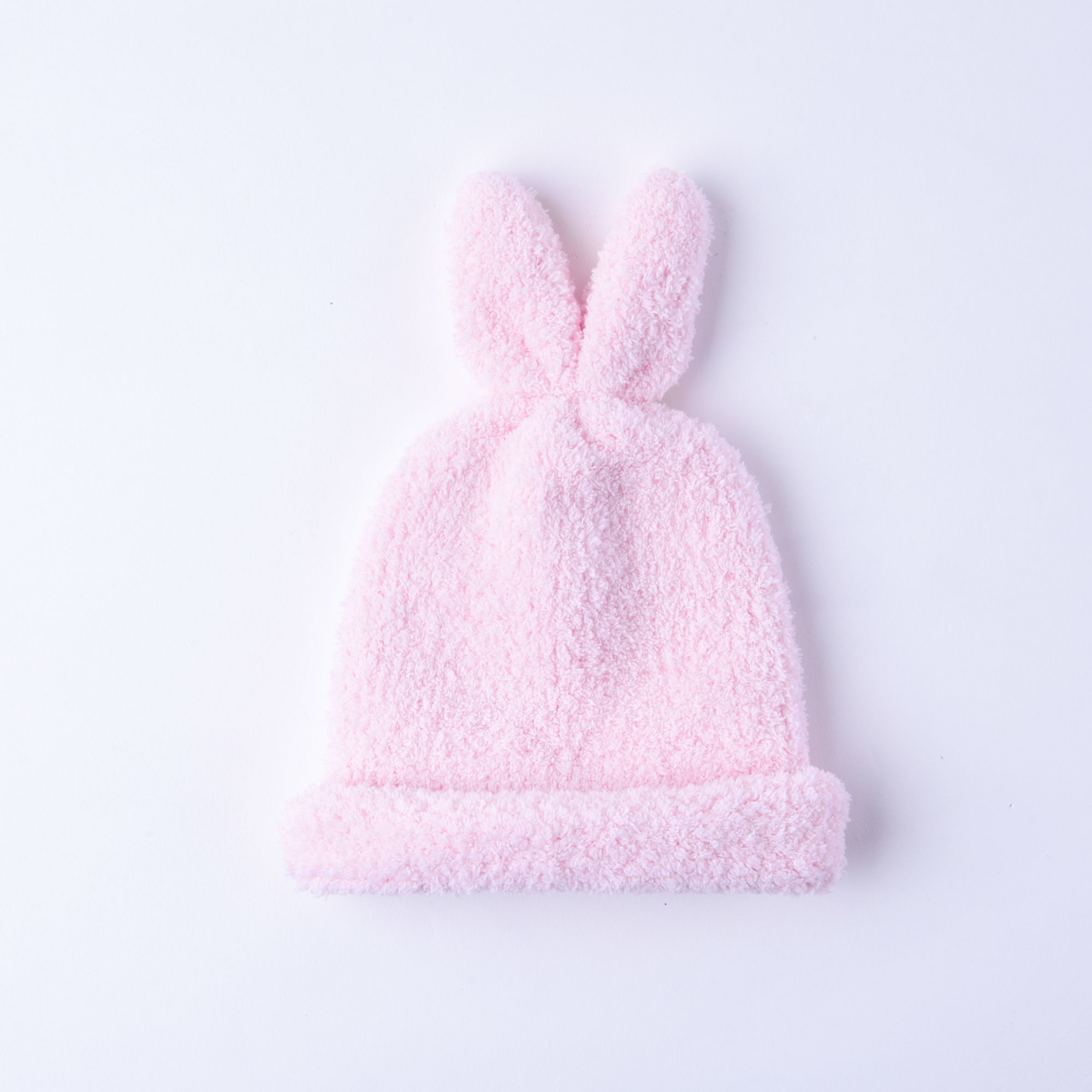 Baby cute winter thick rabbit hat Chenille warm children knitted wool hat