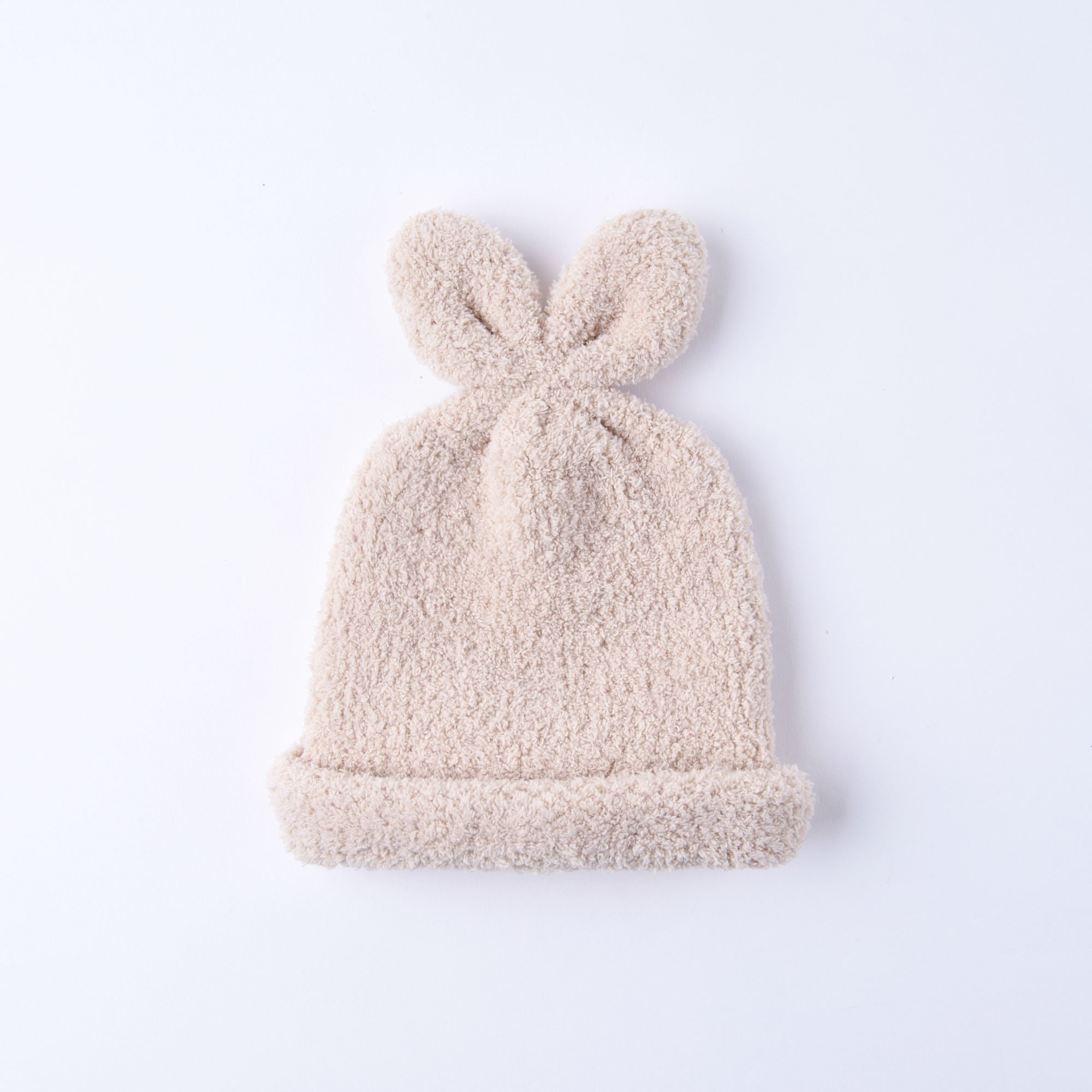 Baby cute winter thick rabbit hat Chenille warm children knitted wool hat