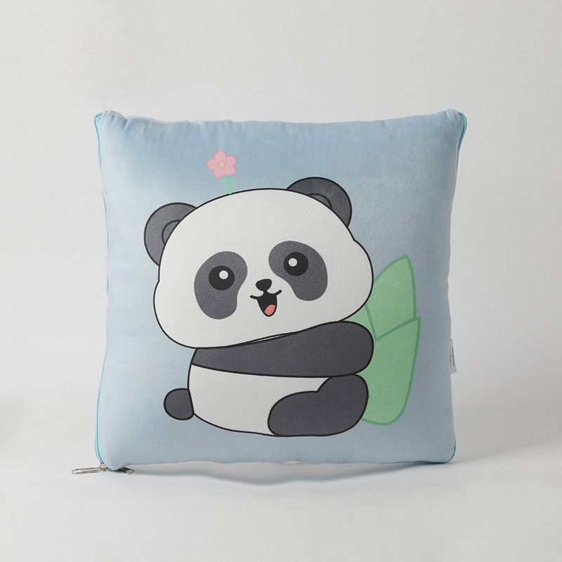 Cartoon 2 In 1 Pillow Quilt Cushion Multifunctional Foldable Office Car Sofa