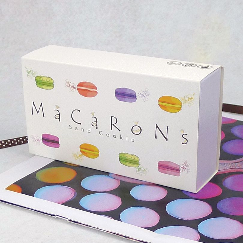 Custom Logo Macaroons Paper Box Sweet Candy Chocolate Macaroon Cookie Gift Packaging for Wedding