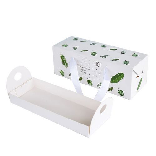 Low MOQ Custom Logo Printing Paperboard Foldable Gift Box Simple Takeaway Packaging for Cupcakes Cakes