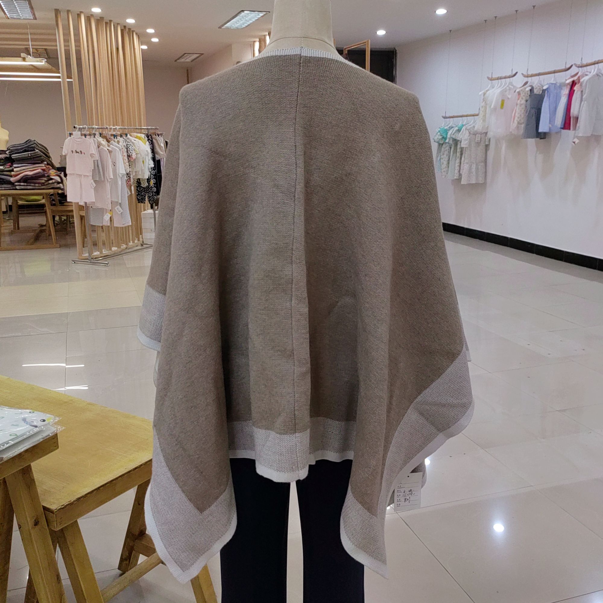 Autumn and winter new color cape loose warm fashionable knitted thick large cape