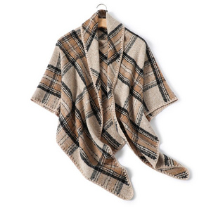 New imitation cashmere plaid scarf long triangle scarf autumn and winter warm girdle women thickened popular shawl