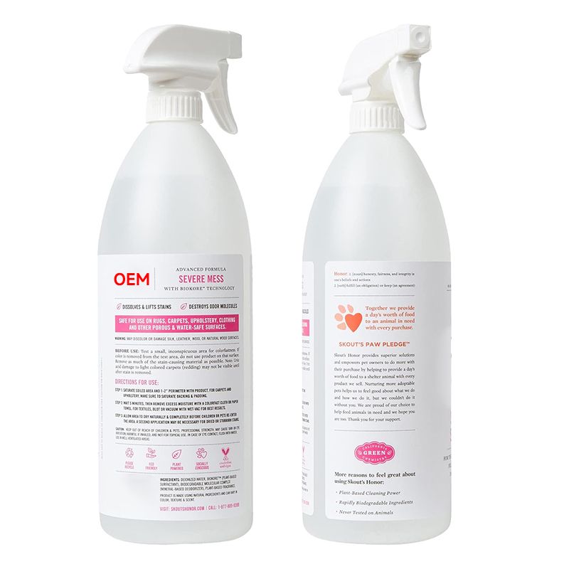 OEM pet odor eliminator severe mess stain&odor 500ml