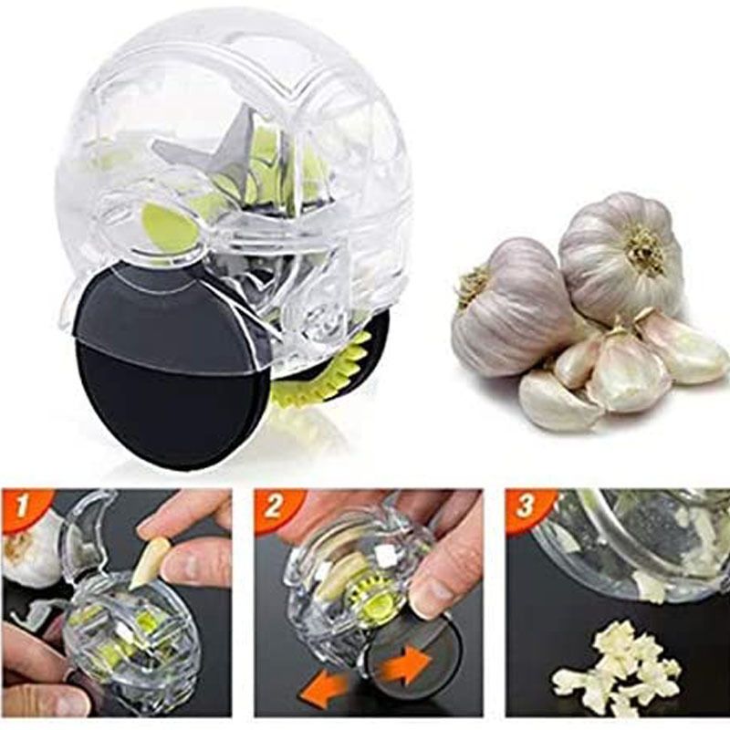 High Quality Rolling Garlic Chopper Press Cutter Clear Press