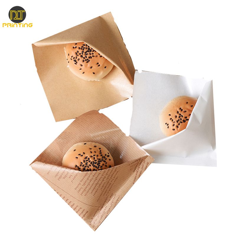 Large Stock Triangle Oil-proof Packing Paper Bag