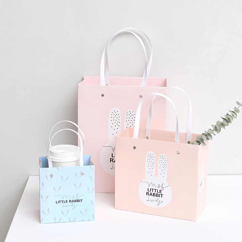 Cute Baby Shower Gift Bags Birthday with Handles for Baby Newborn Boy Girl Moms Dads